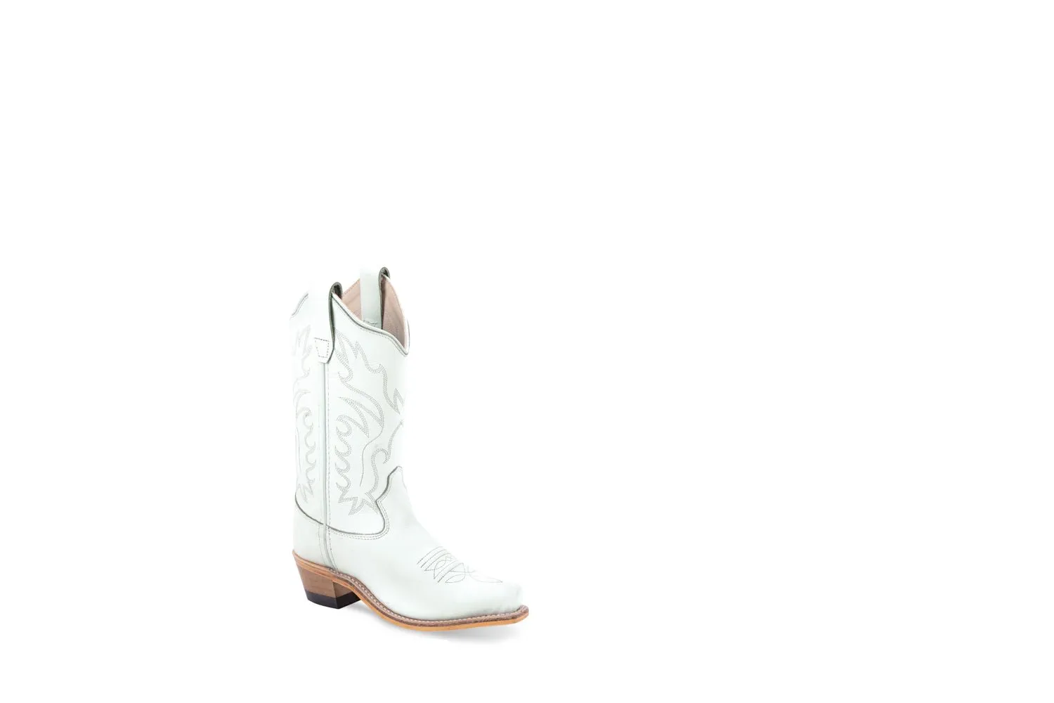 Old West Girls White Leather Fashion Boots