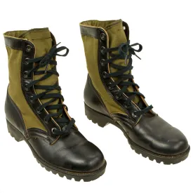 Original U.S. Vietnam War Jungle Boots - Rare 2nd Pattern - Size 7R - Dated 1963