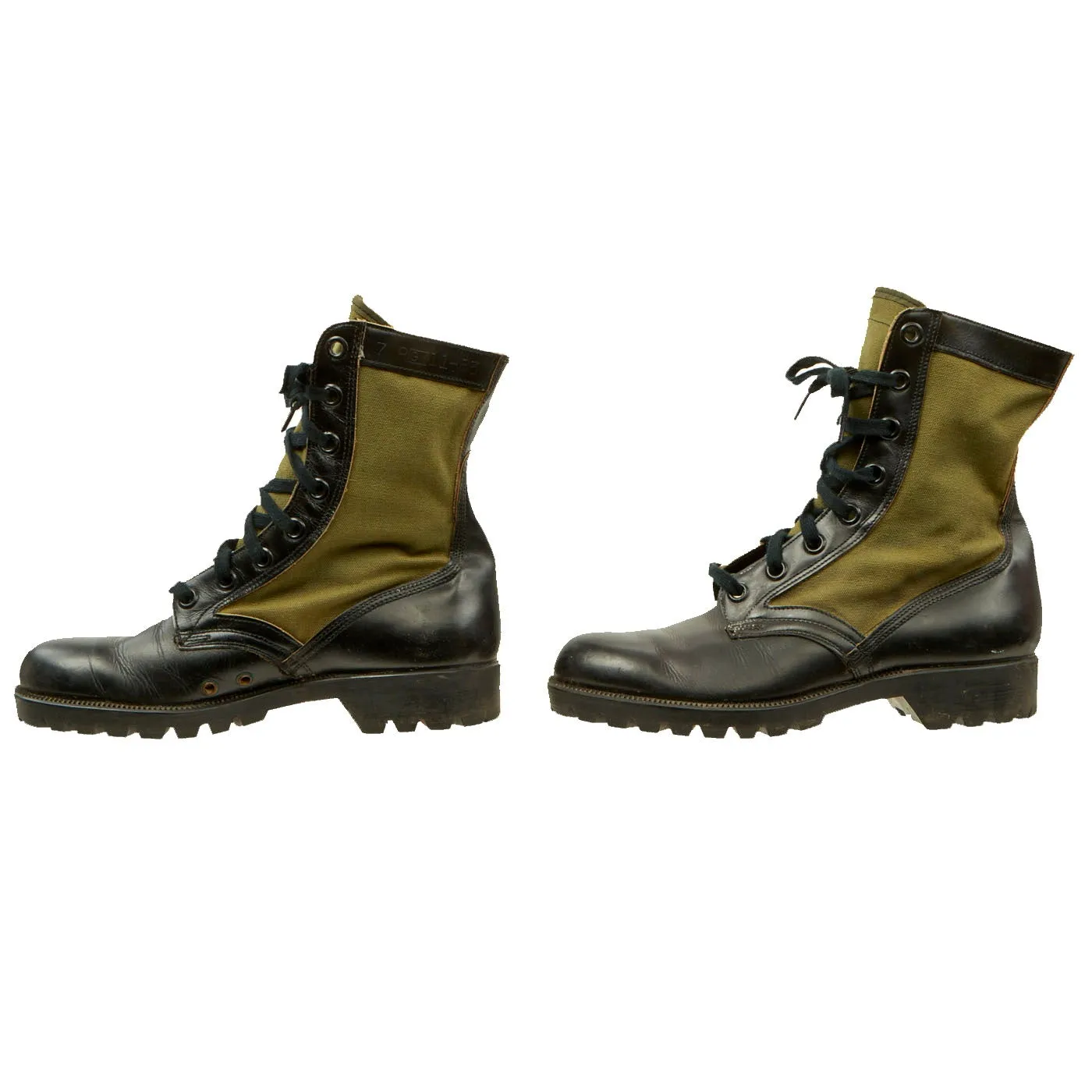Original U.S. Vietnam War Jungle Boots - Rare 2nd Pattern - Size 7R - Dated 1963