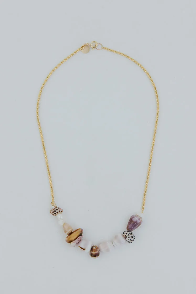 Petite Shell Lei Choker - Freshwater Pearl