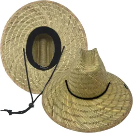 Premium Just Straw Lifeguard Beach Hat Tan