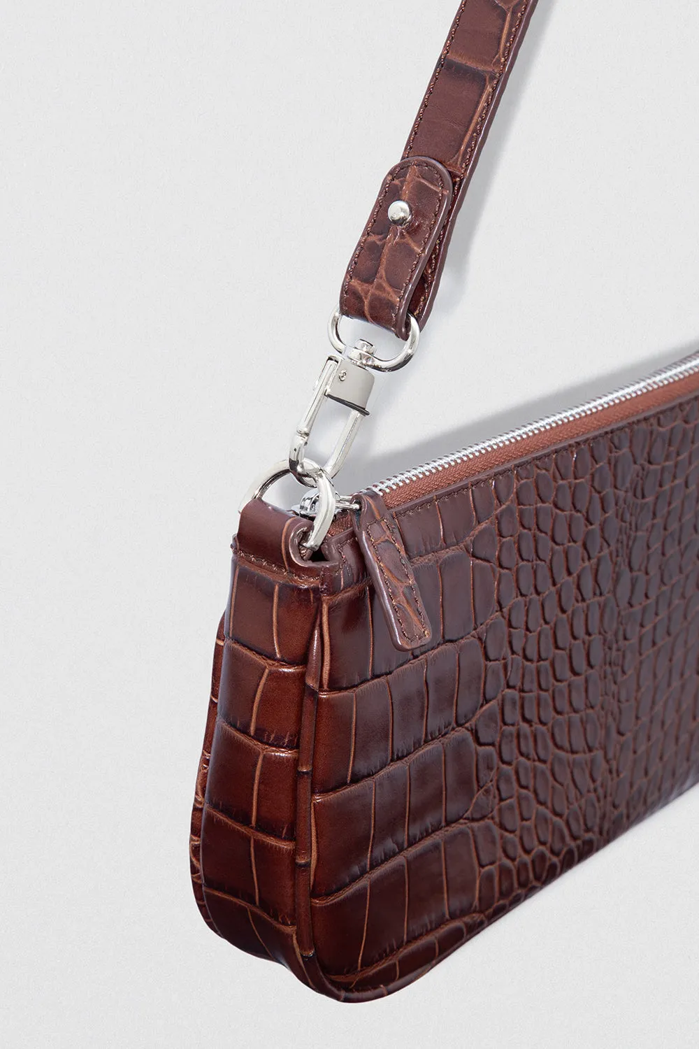 Rachel Nutella Croco Embossed Leather