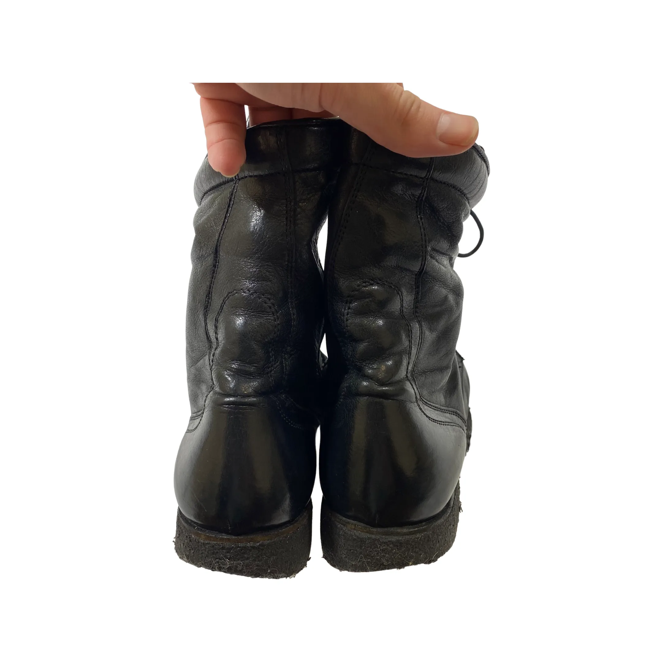 Rick Owens Side zip/Crepe Sole Combat boots 8