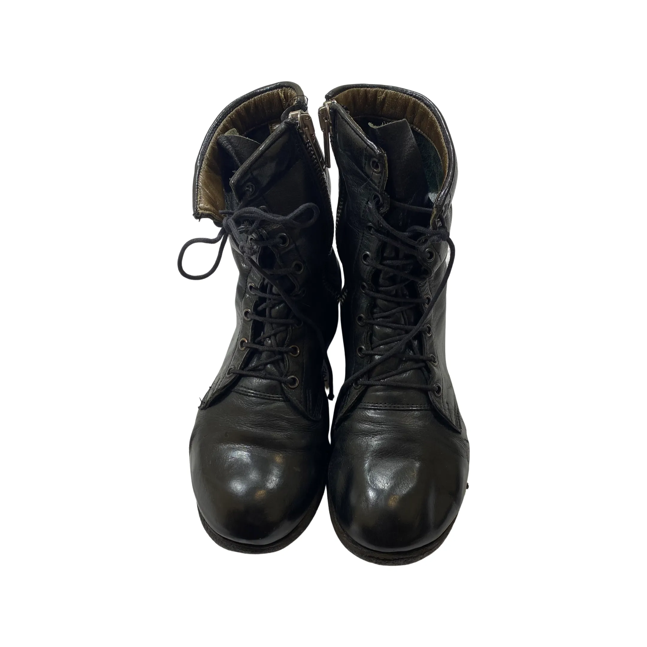 Rick Owens Side zip/Crepe Sole Combat boots 8