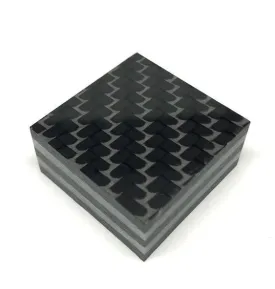 Ring Blank- Double Purple Glow Core Carbon Fiber 5/8" x 1.25" x 1.25" CarbonWaves