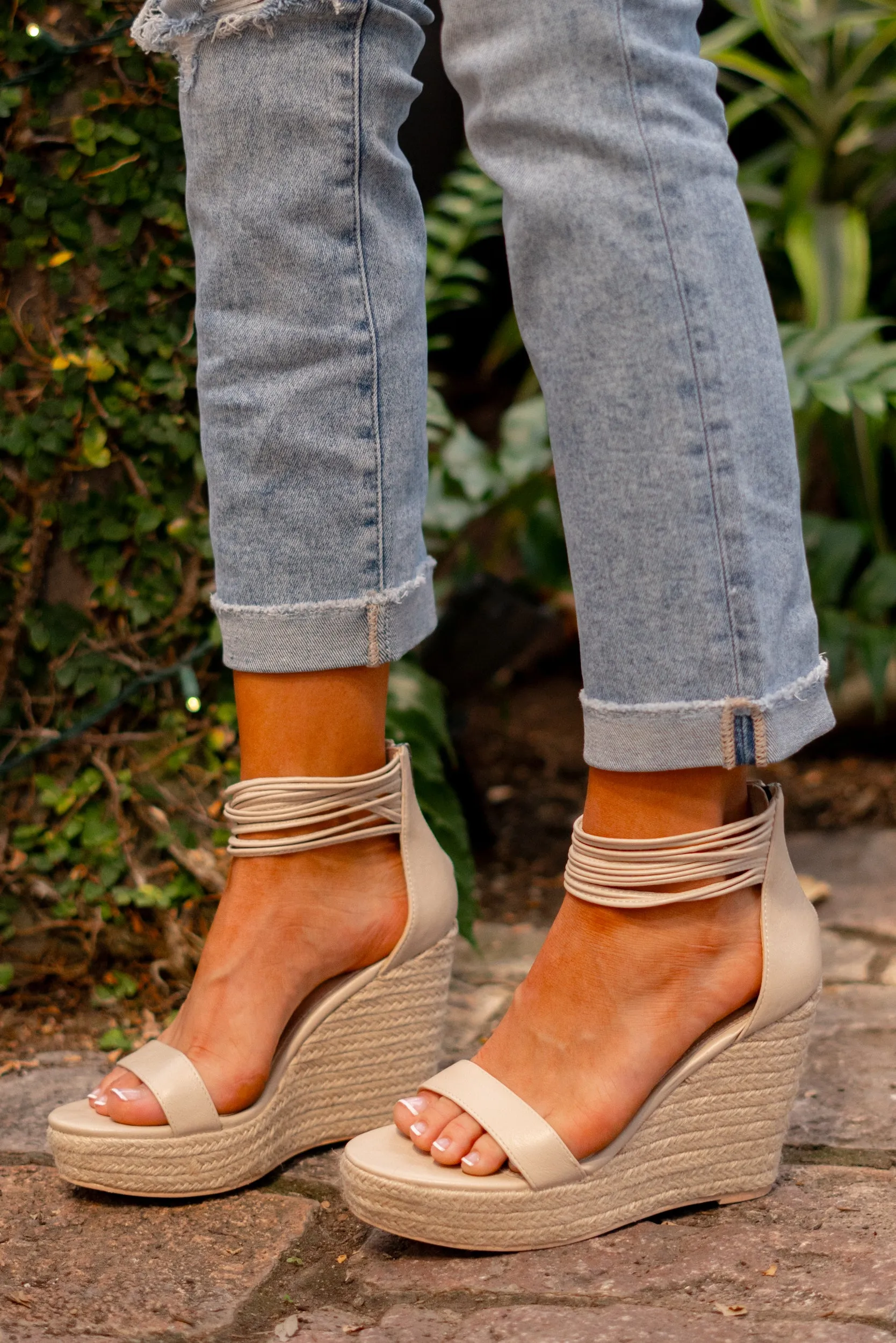Rosalie Layered Ankle Wedge