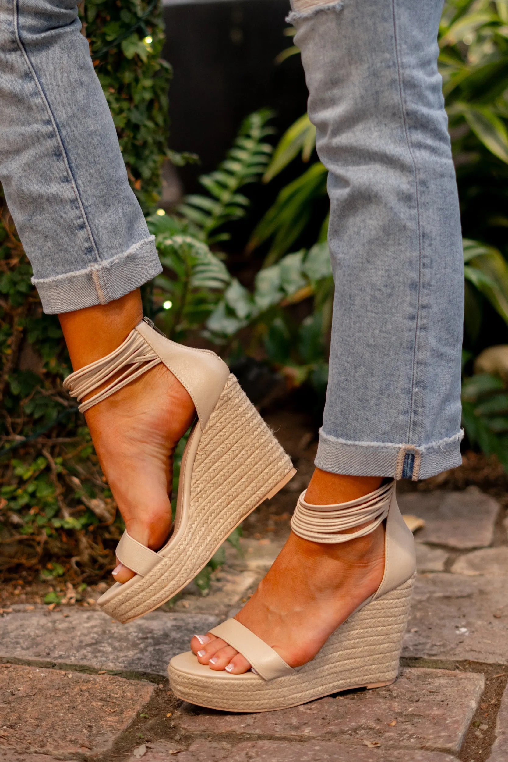 Rosalie Layered Ankle Wedge