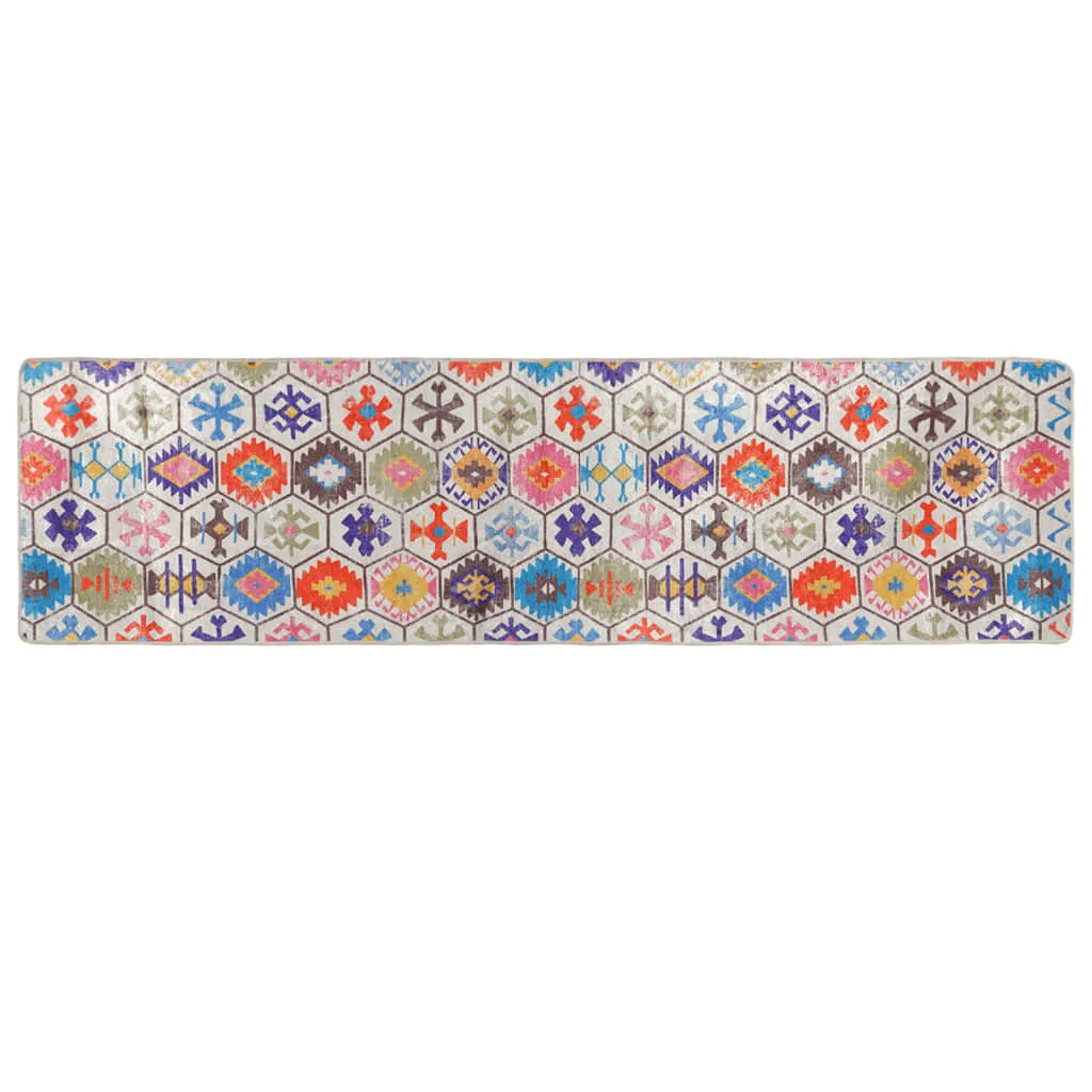 Rug Washable Multicolour 80x300 cm Anti Slip