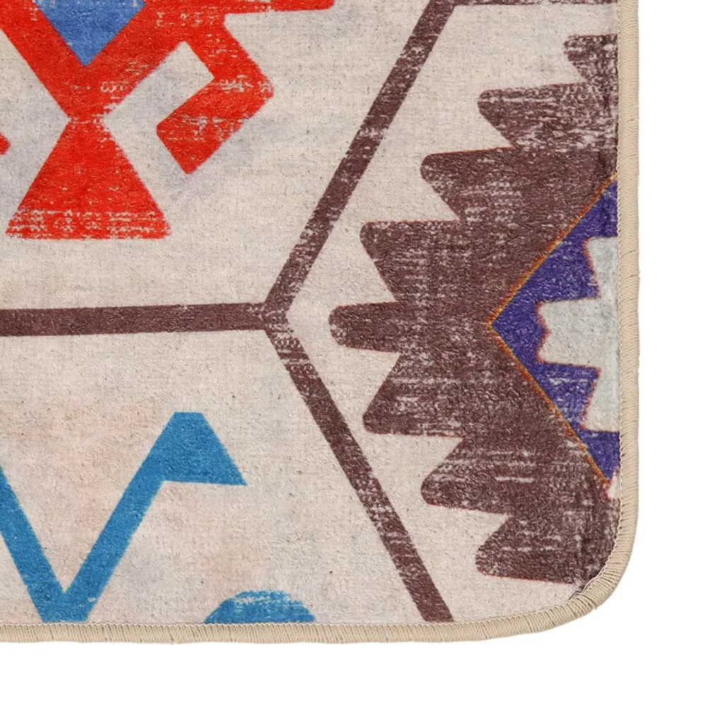 Rug Washable Multicolour 80x300 cm Anti Slip