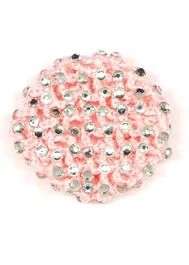 Satin Rhinestone Bun Cover