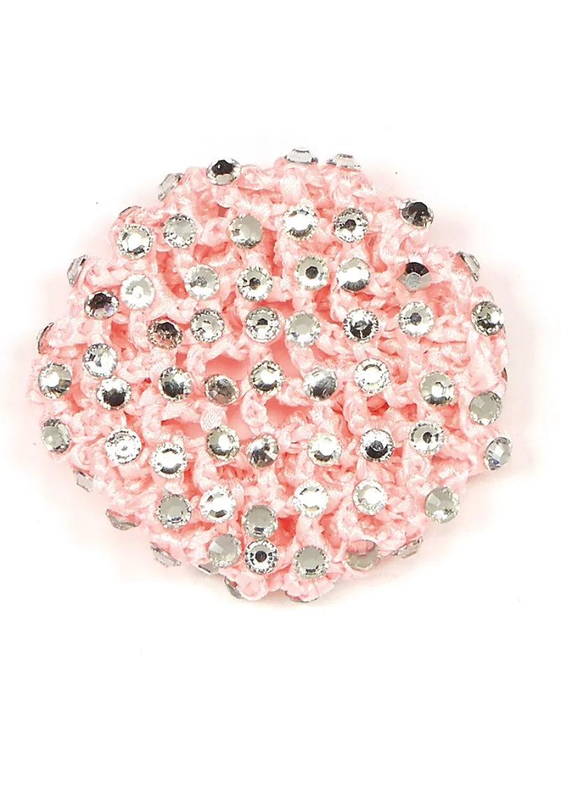 Satin Rhinestone Bun Cover