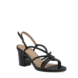 The Capri - Coal Vegan Leather 3 Block