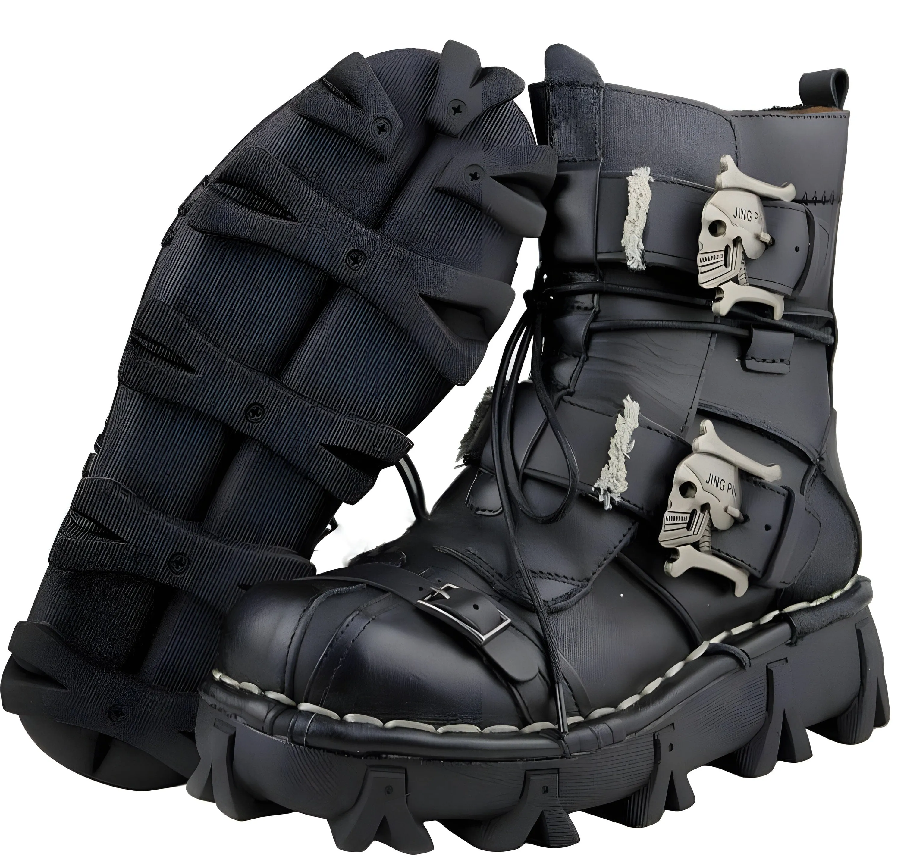 The Julian High Top Genuine Leather Combat Boots