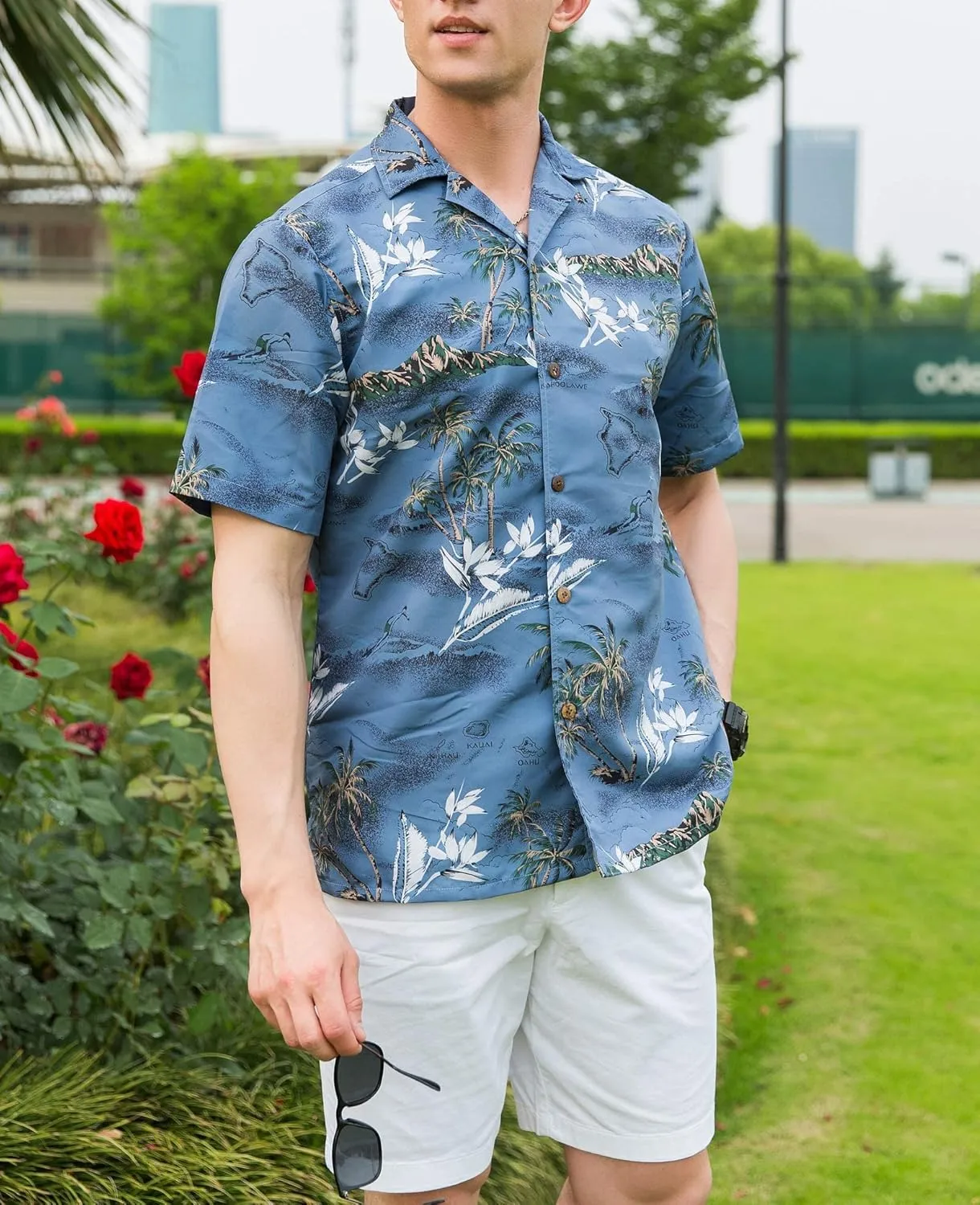 Tropical Storm Hawaiian Shirts for Men Short Sleeve Regular Fit Mens Floral Shirts