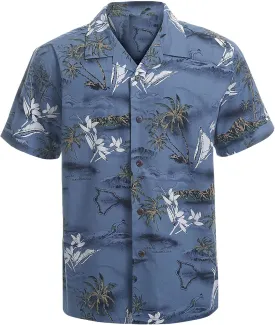 Tropical Storm Hawaiian Shirts for Men Short Sleeve Regular Fit Mens Floral Shirts