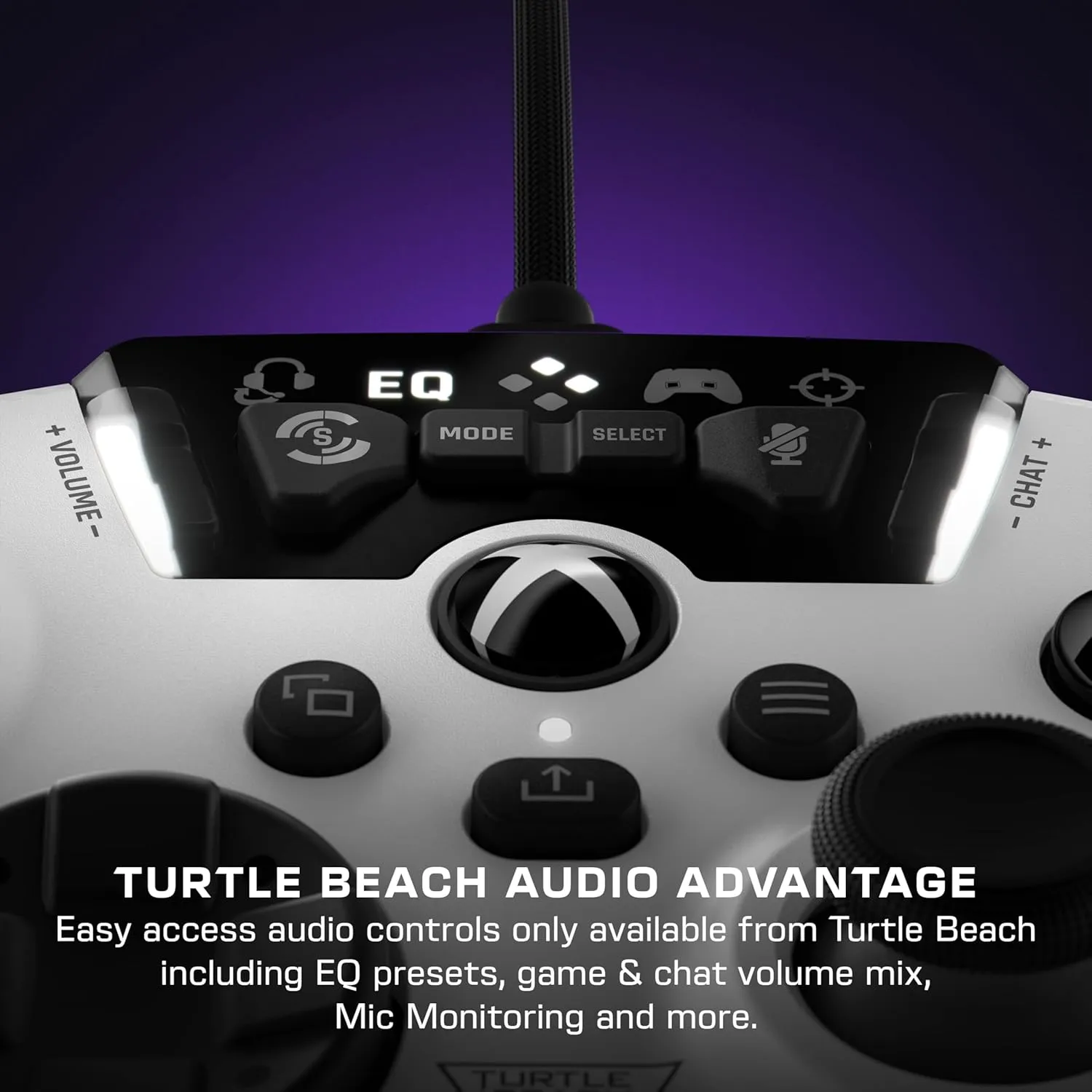 Turtle Beach Recon Controller Wired Game Controller Officially Licensed for Xbox Series X, Xbox Series S, Xbox One & Windows - Audio Enhancements, Remappable Buttons, Superhuman Hearing  White