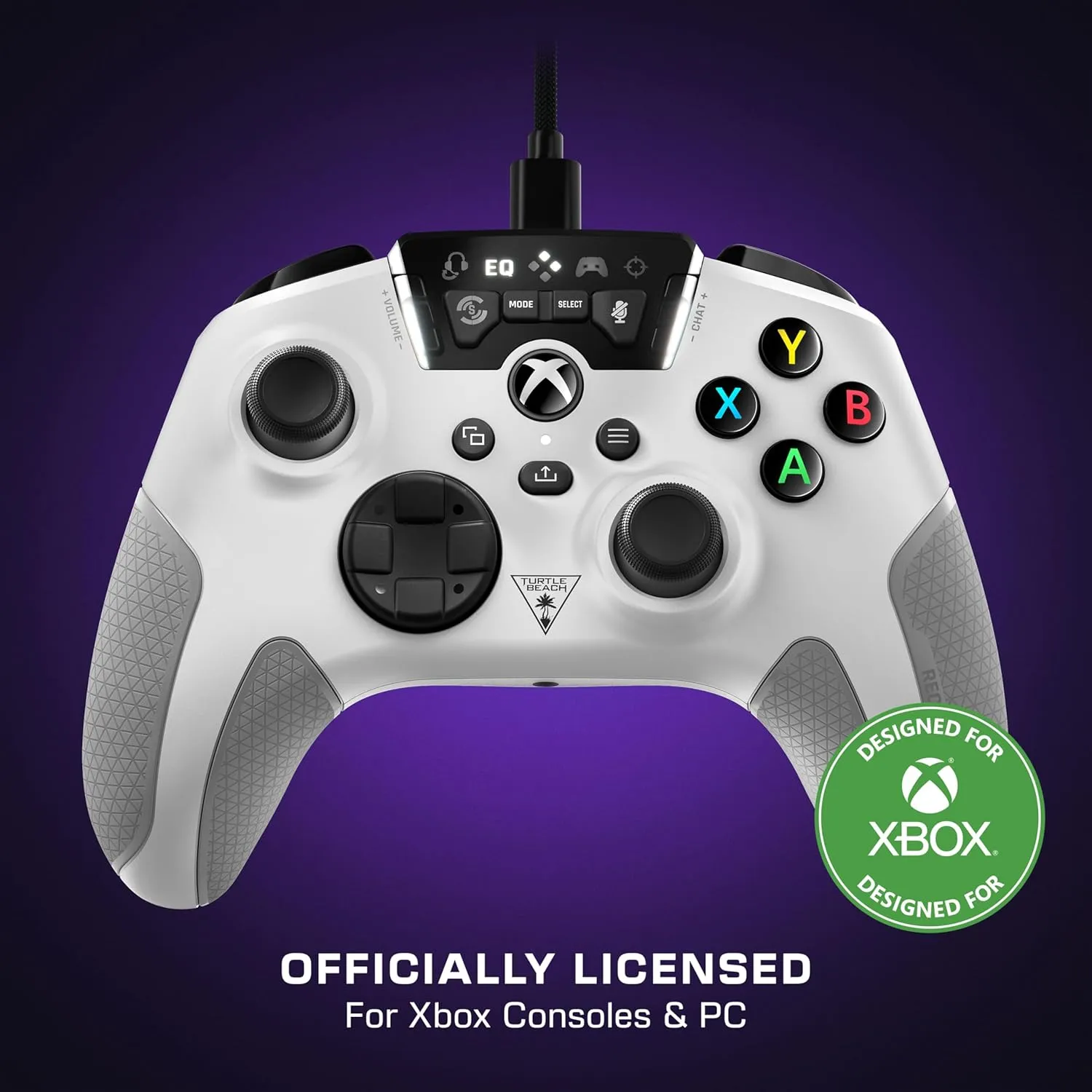 Turtle Beach Recon Controller Wired Game Controller Officially Licensed for Xbox Series X, Xbox Series S, Xbox One & Windows - Audio Enhancements, Remappable Buttons, Superhuman Hearing  White