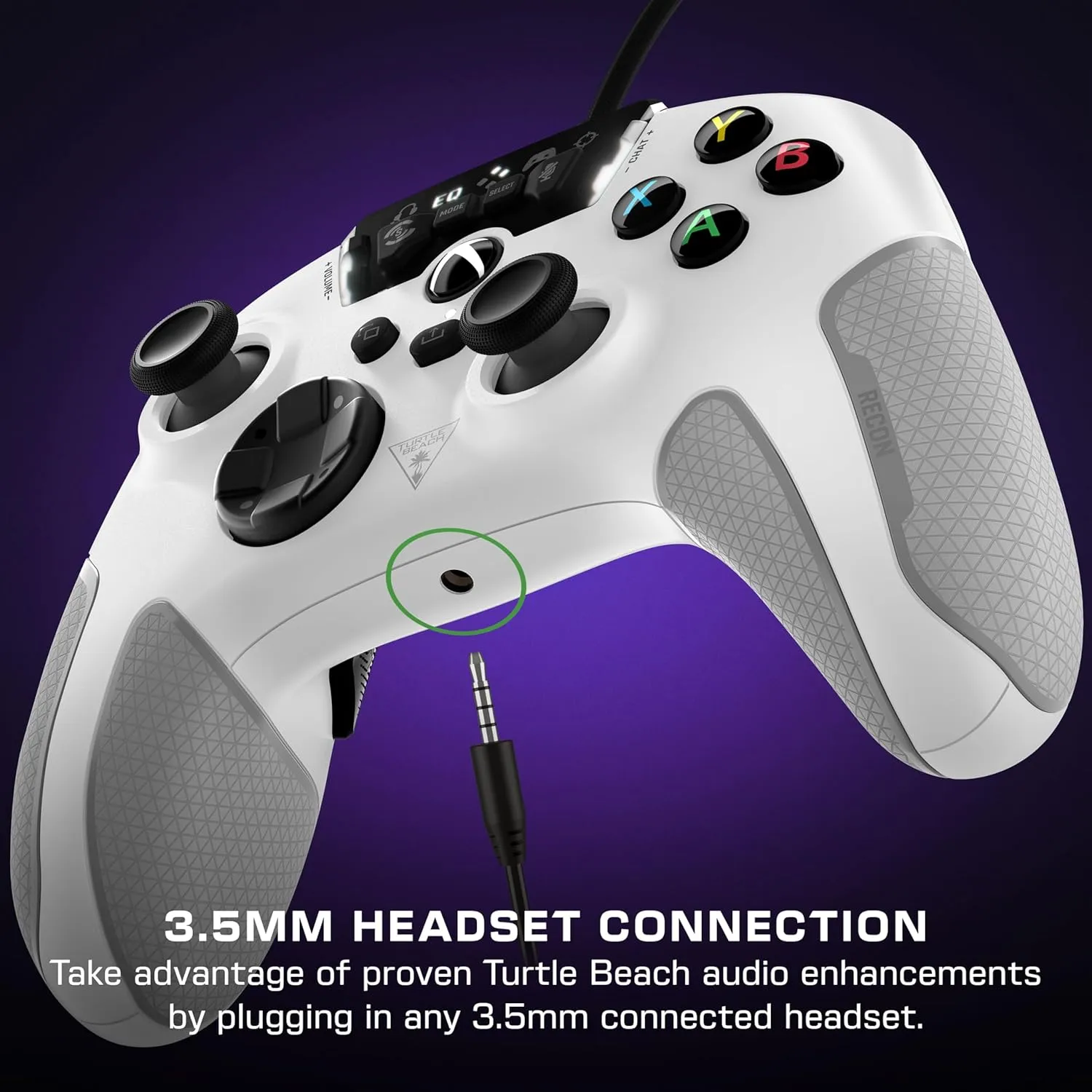 Turtle Beach Recon Controller Wired Game Controller Officially Licensed for Xbox Series X, Xbox Series S, Xbox One & Windows - Audio Enhancements, Remappable Buttons, Superhuman Hearing  White