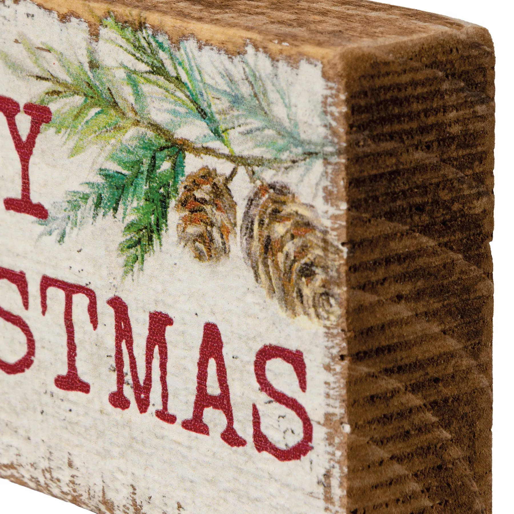 Vintage-Inspired Merry Christmas Block Sign