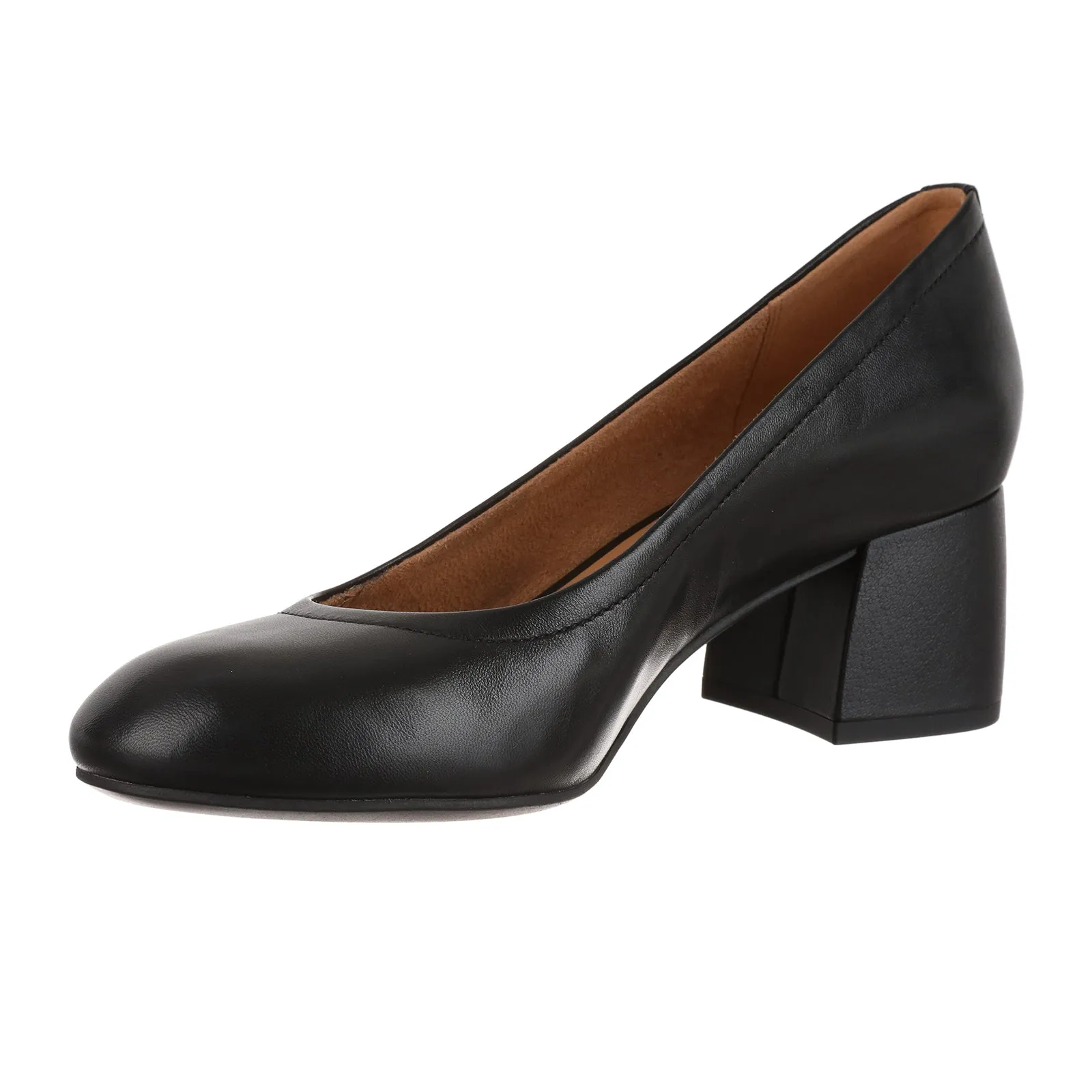 Vionic Carmel Pump (Women) - Black Nappa Leather