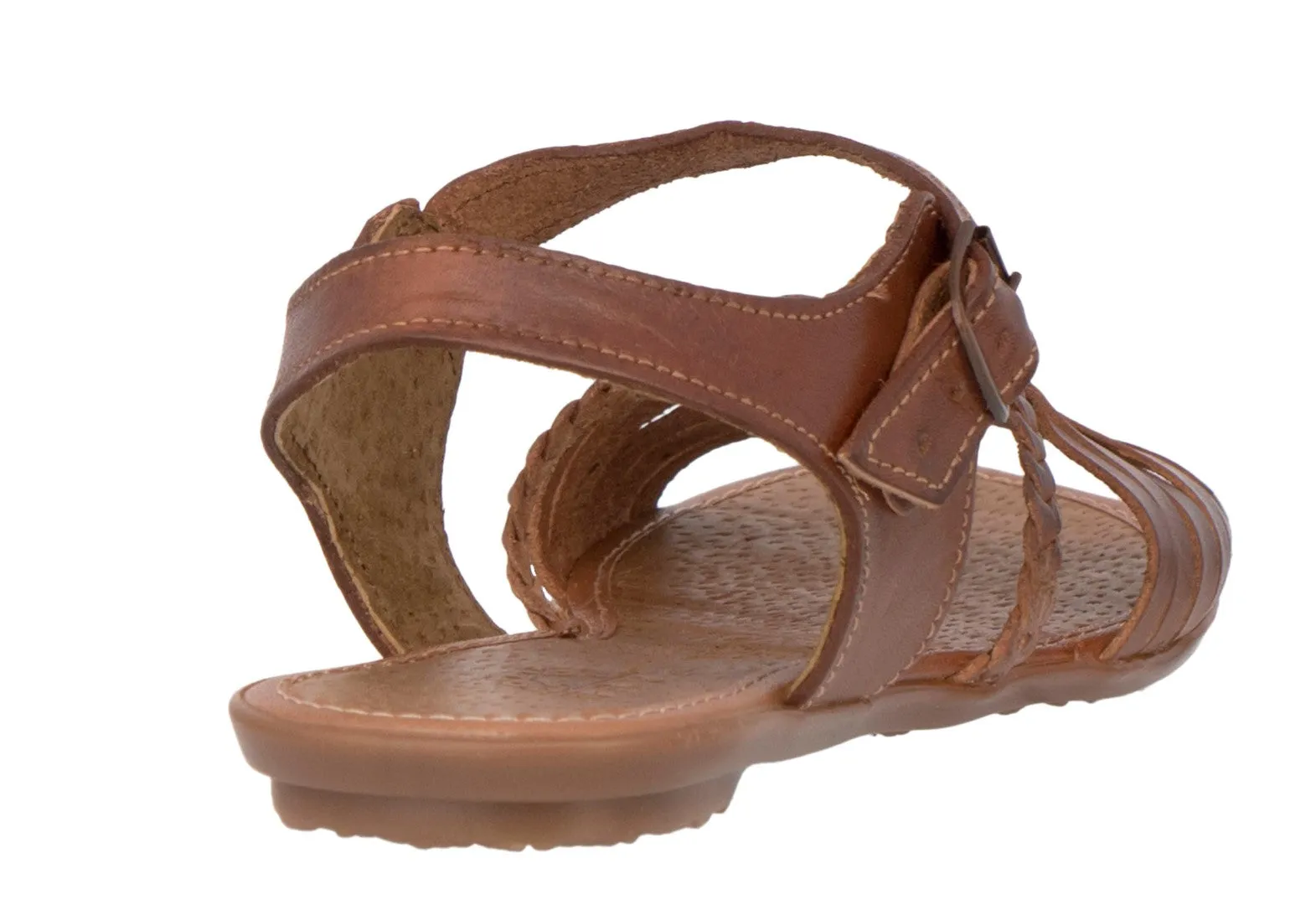 Womens Authentic Huaraches Real Leather Sandals Cognac - #103