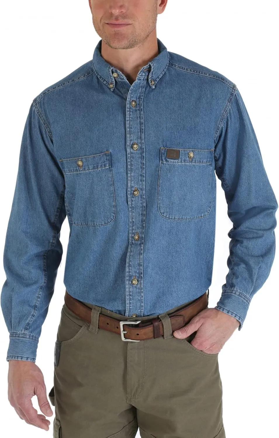 Wrangler Riggs Workwear Men's Logger Twill Long Sleeve Workshirt