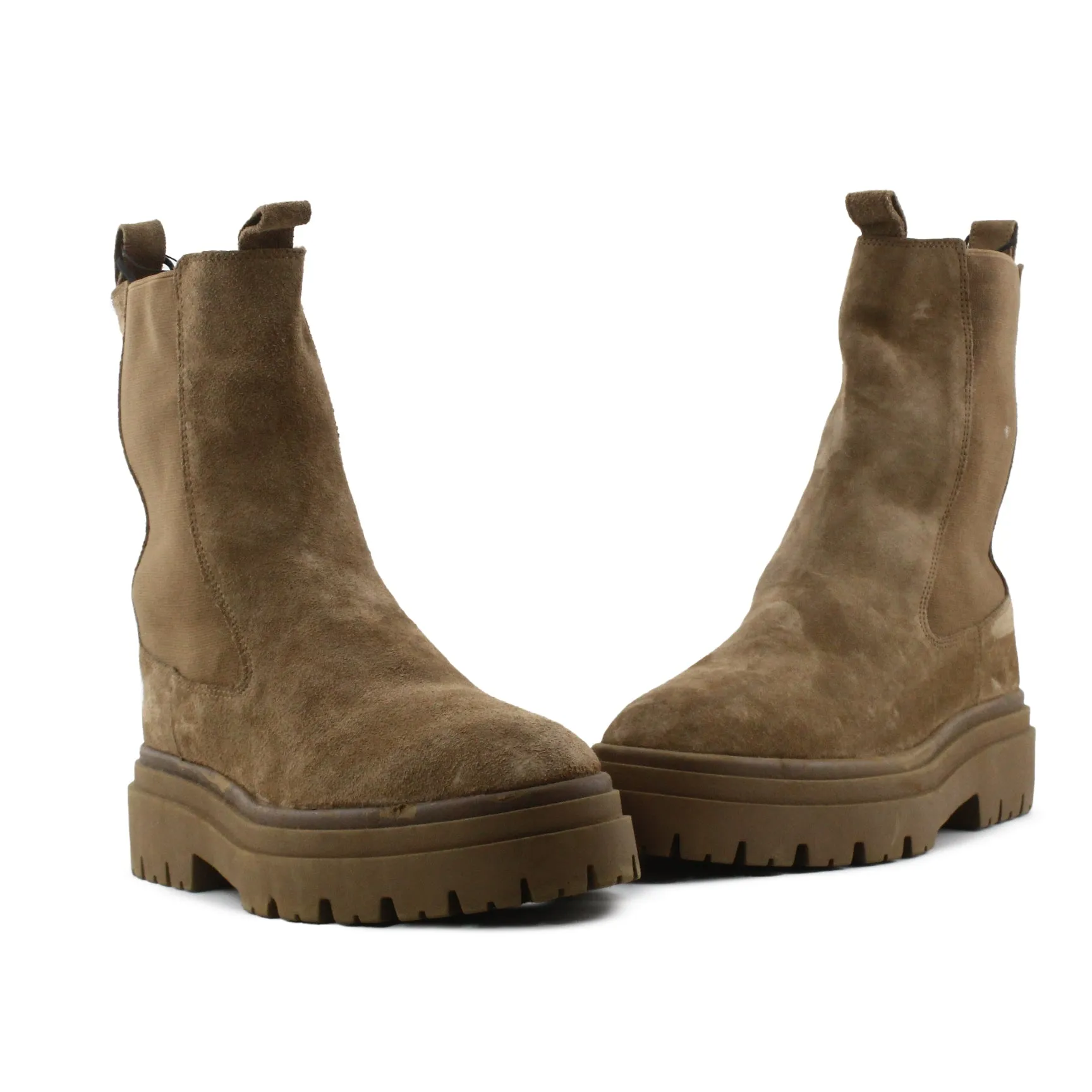 Zara Stretchable Ankle Boots | Suede