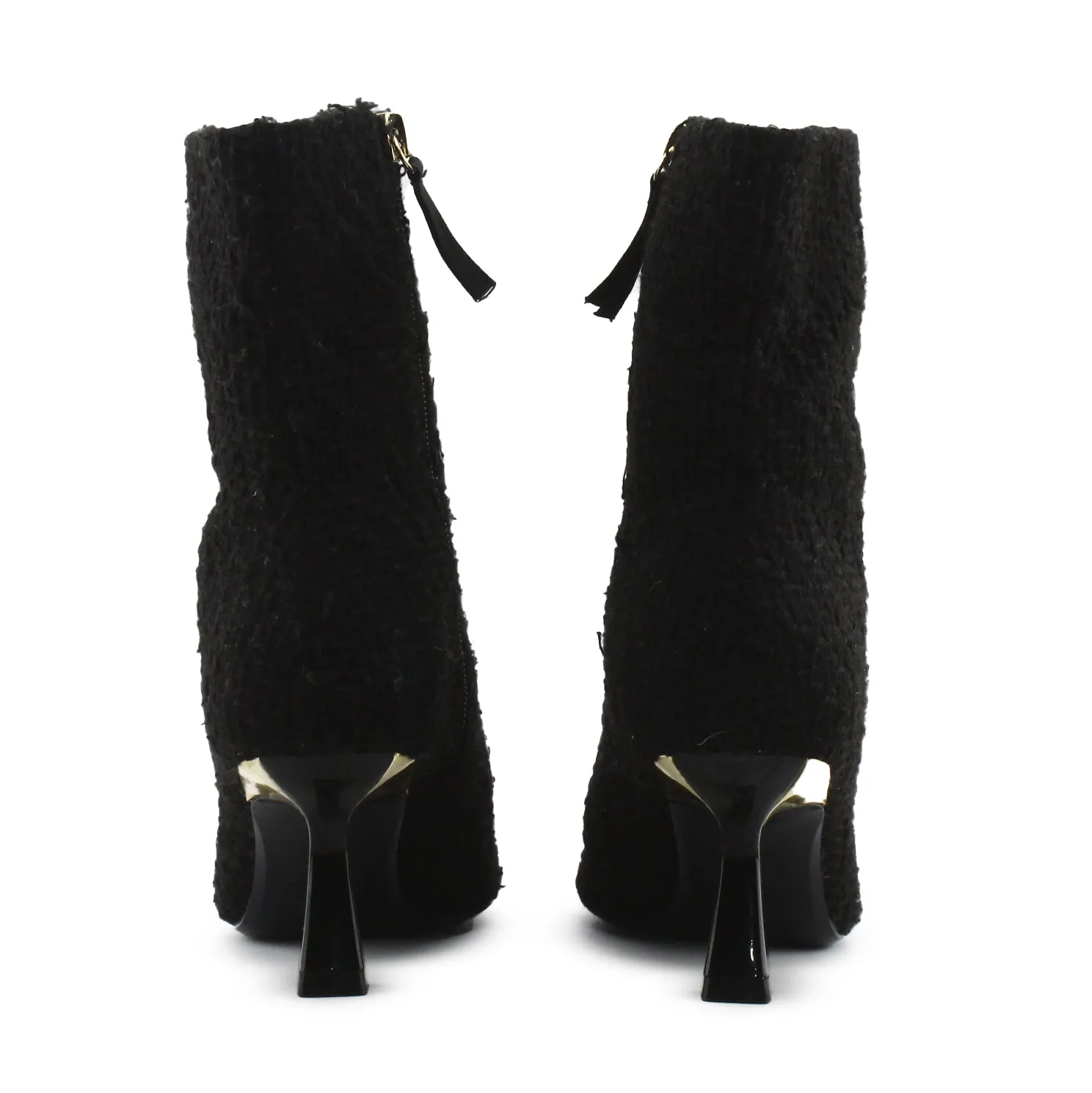 Zara Zipper Kitten Heels Sock Boots | Suede